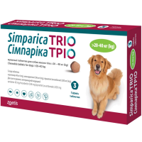 Simparica TRIO Жувальні таблетки від бліх, кліщів та гельмінтів для собак (1 таблетка)