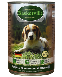 BASKERVILLE Вологий корм для дорослих собак усіх порід (кролик з вермішеллю)