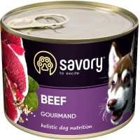 Savory Dog Gourmand Вологий корм для дорослих собак (Яловичина)