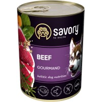Savory Dog Gourmand Вологий корм для дорослих собак (Яловичина)