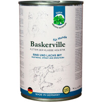 BASKERVILLE Вологий корм для дорослих собак усіх порід (з лососем та яловичиною)