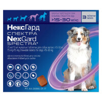 Boehringer Ingelheim NexGard Spectra Жувальна таблетка для собак від бліх, кліщів та гельмінтів