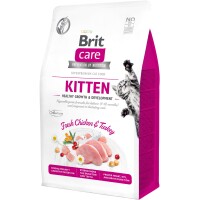 BRIT CARE Kitten Healthy Growth and Development Сухий корм для кошенят (з куркою та індичкою)