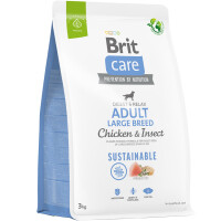 BRIT CARE Sustainable Adult Large Breed Сухий корм для дорослих собак великих порід (з куркою та комахами)