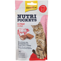 GIMCAT Nutri Pockets Ласощі для котів з яловичиною та солодом