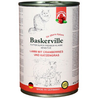BASKERVILLE Консерва для котів (з ягням, журавлиною та котячою м'ятою)