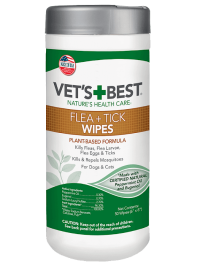 VET`S BEST Flea&Tick Wipes Вологі серветки для собак від комах