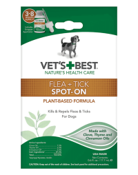 VET`S BEST Flea&Tick Spot On Краплі від бліх та кліщів для собак