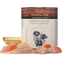 HUBERTUS GOLD Консерва для собак (з кроликом, куркою, пшоном та  морквою)