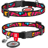 WAUDOG Nylon Нашийник для котів з QR-паспортом "Графіті"