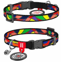 WAUDOG Nylon Нашийник для котів з QR-паспортом "Вітраж"