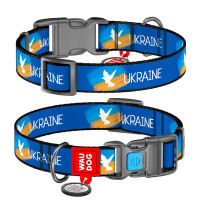 WAUDOG Nylon Нашийник для собак з QR паспортом "Прапор"