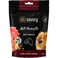 SAVORY М’які ласощі з антипаразитарним ефектом для собак (Тунець і дикий часник)