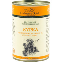 HUBERTUS GOLD Консерва для цуценят і молодих собак (з куркою, картоплею, морквою та лляною олією)