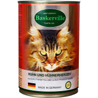 BASKERVILLE Консерва для котів (з м'ясом курки та серцями)