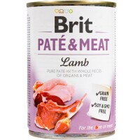 BRIT Pate and Meat Dog Вологий корм для дорослих собак усіх порід (Ягня)