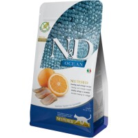 FARMINA Сat N&D Grain Free Ocean Herring & Orange Neutered Беззерновий сухий корм для стерилізованих котів (Оселедець та апельсин)