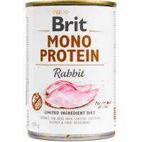 BRIT Mono Protein Dog Вологий корм для дорослих собак усіх порід (Кролик)
